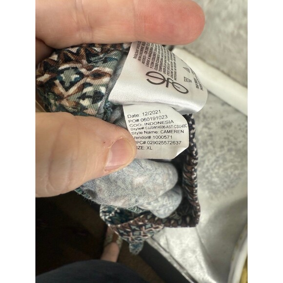 Jessica Simpson Boho Print Elastic Waist Pants Lounge, Casual Comfy XL Viscose - Picture 7 of 9